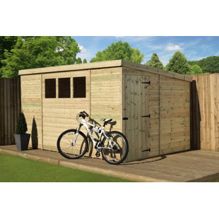 EMPIRE SHEDS LTD 8 Ft. W x 12 Ft. D Shiplap Pent Wooden Shed