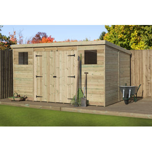 EMPIRE SHEDS LTD 12 Ft. W x 8 Ft. D Shiplap Pent Wooden Shed