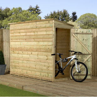 EMPIRE SHEDS LTD 3 Ft. W x 6 Ft. D Shiplap Pent Wooden Shed
