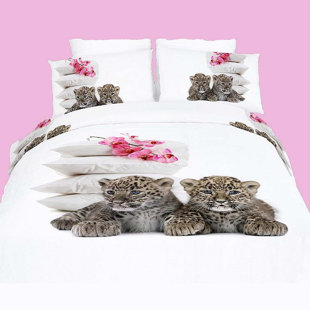 DOLCE MELA Baby Leopards Duvet Cover Set