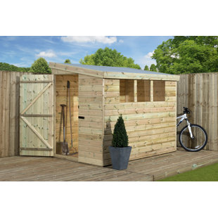 EMPIRE SHEDS LTD 4 Ft. W x 6 Ft. D Shiplap Pent Wooden Shed