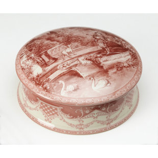 AA IMPORTING Round Porcelain Decorative Box