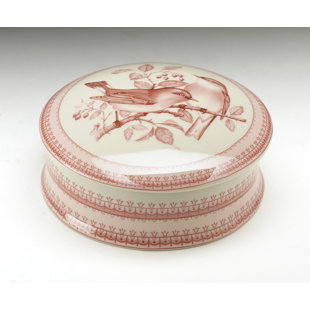 AA IMPORTING Round Porcelain Decorative Box