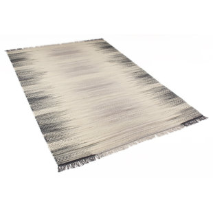 LATITUDE VIVE Chiu Geometric Hand Woven Flatweave Grey Area Rug