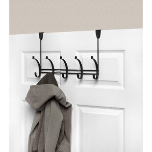 SPECTRUM Voy Metal Over-the-Door 5 - Hook Coat Rack