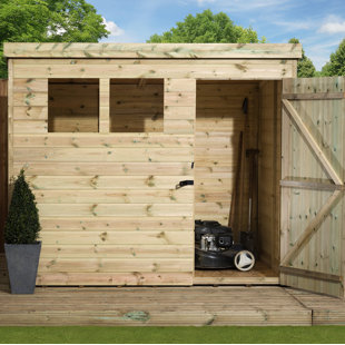 EMPIRE SHEDS LTD 7 Ft. W x 5 Ft. D Shiplap Pent Wooden Shed