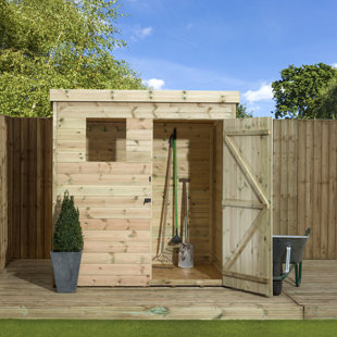 EMPIRE SHEDS LTD 6 Ft. W x 5 Ft. D Shiplap Pent Wooden Shed