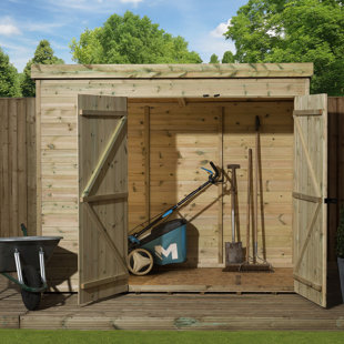 EMPIRE SHEDS LTD 7 Ft. W x 3 Ft. D Shiplap Pent Wooden Shed