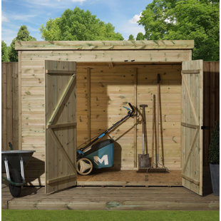EMPIRE SHEDS LTD 8 Ft. W x 5 Ft. D Shiplap Pent Wooden Shed