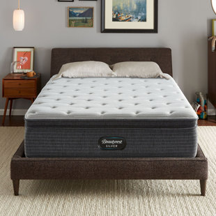 Beautyrest Silver BRS900 Plush Pillow Top 15.25" Innerspring Mattress and Box Spring Set