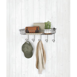 DOTTED LINE™ Albie Metal Wall 5 - Hook Wall Mounted Coat Rack
