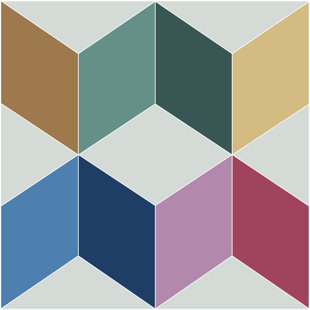 FLOOR ADORN BY CON-TACT BRAND 0.25'' Thick 12'' W x 12'' L