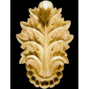 ALSTON INC. 4.75'' H x 3.5'' W x 0.75'' D Wood Onlay Scroll