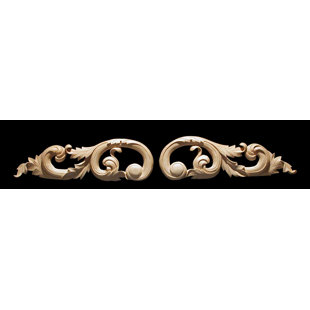 ALSTON INC. 5'' H x 16'' W x 0.75'' D Wood Onlay Scroll