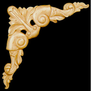 ALSTON INC. 4'' H x 4'' W x 0.63'' D Wood Corner Molding