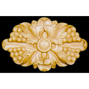 ALSTON INC. Acanthus 5'' H x 8'' W x 1'' D Wood Rosette Applique