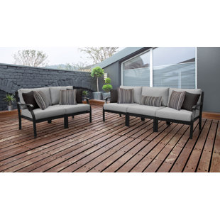 KATHY IRELAND HOMES & GARDENS BY TK CLASSICS Madison 5 Piece Seating Group with Cushions
