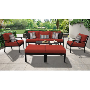 KATHY IRELAND HOMES & GARDENS BY TK CLASSICS Madison Ave 6 Piece Sectional Seating Group with Cushions
