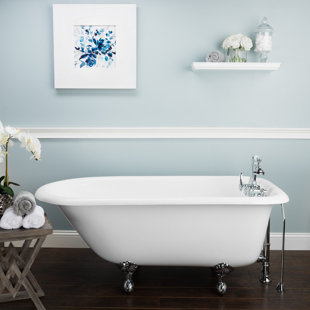 CHEVINGTON Heritage 61" x 30" Clawfoot Soaking Cast Iron Bathtub