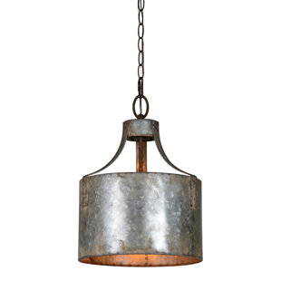 WILLISTON FORGE Stefan 1 - Light Galvanized Single Pendant