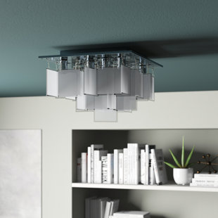 EVERLY QUINN Glass Flush Mount