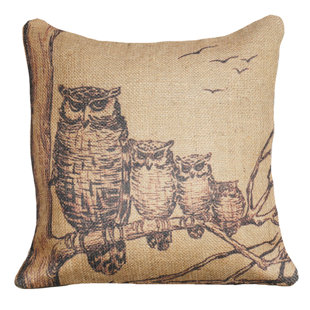 THEWATSONSHOP Owl Reversible Throw Pillow