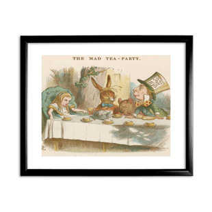 EAST URBAN HOME Alice's Adventures in Wonderland by Sir John Teniel - Picture Frame Print on Paper
