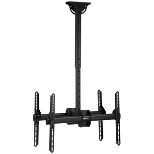 Mount-It Telescoping Adjustable Height Dual TV Ceiling Mount for 37" to 70" TVs w/ Ceiling Bracket