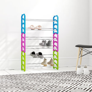 REBRILLIANT Schuhregal Stapelbar für 18 Paar Schuhe aus Metall