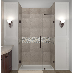 ASTON Nautis 49.25" - 50.25" x 72" Hinged Frameless Shower Door