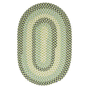 COLONIAL MILLS Carousel Machine Braided Green/Tan/Blue/Off-white Indoor/Outdoor Rug