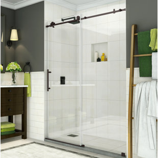 ASTON Coraline 56" - 60" x 76" Single Sliding Frameless Shower Door