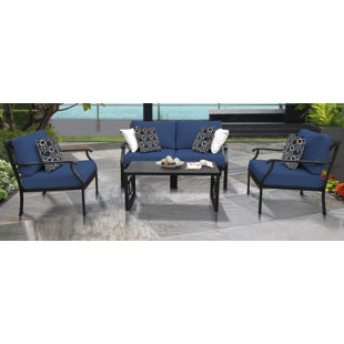 KATHY IRELAND HOMES & GARDENS BY TK CLASSICS Madison 4 Piece Sectional Seating Group with Cushions