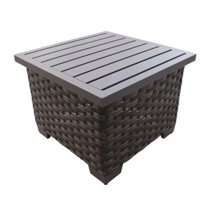 KATHY IRELAND HOMES & GARDENS BY TK CLASSICS Square Metal Outdoor Side Table