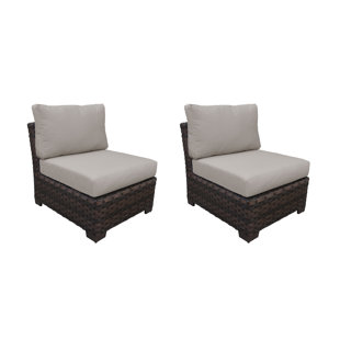 KATHY IRELAND HOMES & GARDENS BY TK CLASSICS Kathy Ireland Homes & Gardens River Brook Armless Patio Chair (Set of 2)