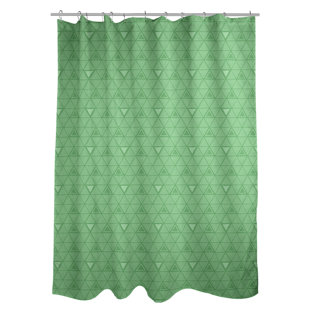 ARTVERSE Patricia Geoffrey Classic Hand Drawn Triangles Single Shower Curtain