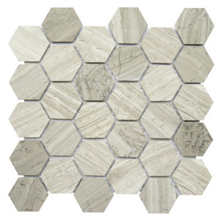 NOVOTILESTUDIO Bari Marble 2" x 2" Honeycomb Mosaic Wall and Floor Tile