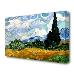 EAST URBAN HOME Wheat Field With Cypresses by Vincent Van Gogh - Wrapped Canvas Painting