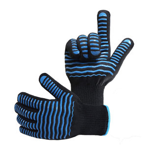 Myfuncorp Striped Silicone Oven Glove Set