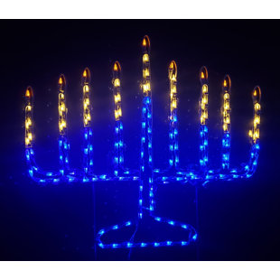 LORI'S LIGHTED D'LITES Menorah Hanukkah Holiday Lighted Display