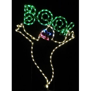 LORI'S LIGHTED D'LITES Boo Ghost Halloween Holiday Lighted Display