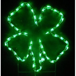 LORI'S LIGHTED D'LITES St. Patrick's Day Four-leaf Clover Holiday Lighted Display