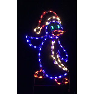 LORI'S LIGHTED D'LITES Animated Dancing Penguin Christmas Holiday Lighted Display