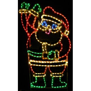 LORI'S LIGHTED D'LITES Animated Santa Claus Large Waving Santa Christmas Holiday Lighted Display