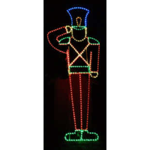 LORI'S LIGHTED D'LITES Animated Large Saluting Soldier Holiday Lighted Display