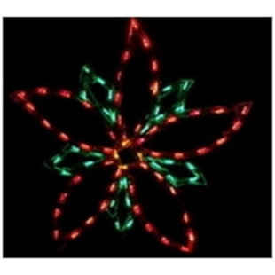 LORI'S LIGHTED D'LITES Hanging Small Poinsettia Holiday Lighted Display