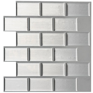 METRO LANE Kumail Plastic Peel and Stick Subway Tile