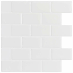 METRO LANE Kumail Plastic Peel and Stick Subway Tile