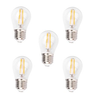 FINESSE DÉCOR 40 Watt Equivalent G45 E26/Medium (Standard) Dimmable 2800K LED Bulb (Set of 5)