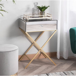 CANORA GREY Beistelltisch Perry aus Glas mit Stauraum